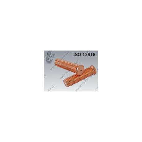 Welding stud  M 3× 6  coppered  ISO 13918 PT