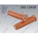 Welding stud  M 4× 6  coppered  ISO 13918 PT