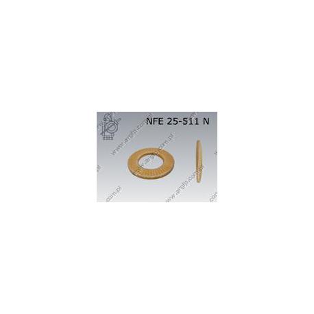 Contact washer  N 4,1(M 4)  yellow zinc pl.  NFE 25-511