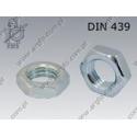 Hex thin nut  left-threaded M24-04 zinc plated  DIN 439