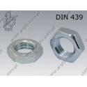 Hex thin nut  M18×1-04 zinc plated  DIN 439