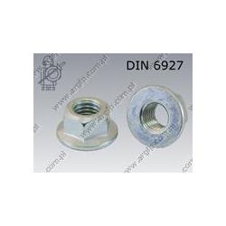 Prevaling torque flange nut, all metal  M10-8 zinc plated  DIN 6927