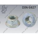 Prevaling torque flange nut, all metal  M10-8 zinc plated  DIN 6927