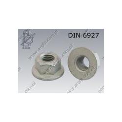 Prevaling torque flange nut, all metal  M12-10 fl Zn  DIN 6927