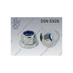 Prevaling torque flange nut with insert  M 8-8 zinc plated  DIN 6926