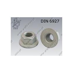 Prevaling torque flange nut, all metal  M 8-10 fl Zn  DIN 6927