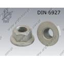 Prevaling torque flange nut, all metal  M 8-10 fl Zn  DIN 6927