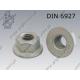 Prevaling torque flange nut, all metal  M12×1,5-10 fl Zn  DIN 6927