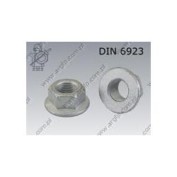 Hexagon flange nut  M10×1,25-10 fl Zn  DIN 6923