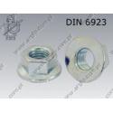 Hexagon flange nut  M20-8 zinc plated  DIN 6923