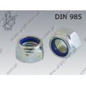Self-Locking hex nut  M 6-10 zinc plated  DIN 985