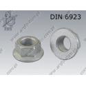 Hexagon flange nut  M12-10 fl Zn  DIN 6923