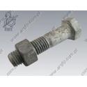 Hex bolt  w. nut M18×80-8.8 tZn  DIN 931