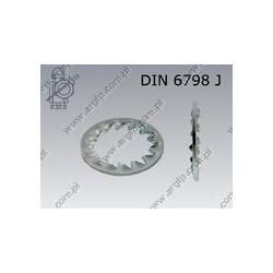 Internal serrated washer  4,3(M 4)  zinc plated  DIN 6798 J