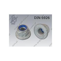 Prevaling torque flange nut with insert  M 8-10 fl Zn  DIN 6926