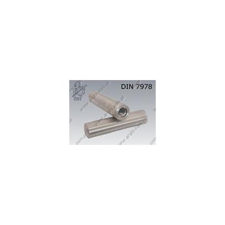 Taper pin with int. thread  8×24    DIN 7978 A