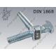 T-head bolt square neck  M10×30-8.8 zinc plated  DIN 186 B
