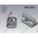 Spring T slot nut  N 10- M 6  zinc plated  AN 604