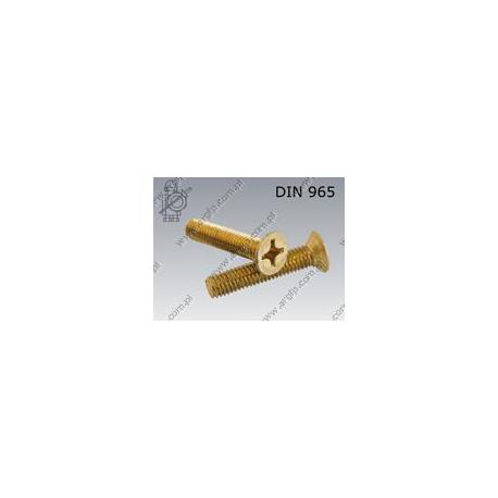 Machine screw  H-FT M 3× 6-brass   DIN 965
