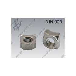 Square welding nut  M 4    DIN 928