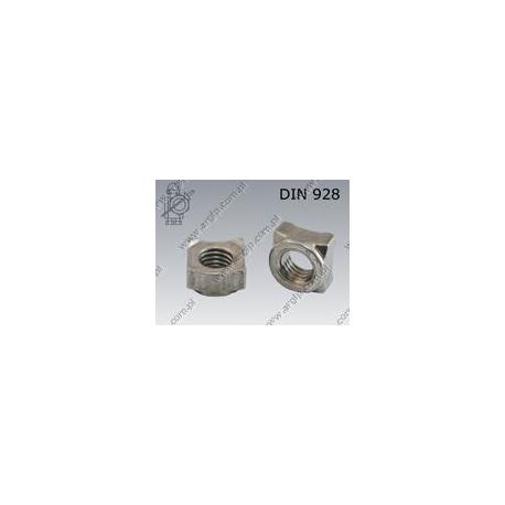 Square welding nut  M 4    DIN 928