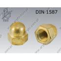 Dome cap nut  M16-brass   DIN 1587