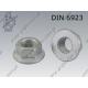 Prevaling torque flange nut with insert  M 8-9 fl Zn  DIN 6926