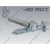 Self tapping screw hex hd with serration  ST 4,2×19  zinc plated  ~ISO 7053