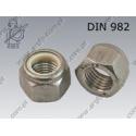 Self-Locking hex nut high type  M16-10 fl Zn  DIN 982
