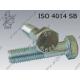 Hex bolt  M12×130-8.8 SB zinc plated  ISO 4014 SB
