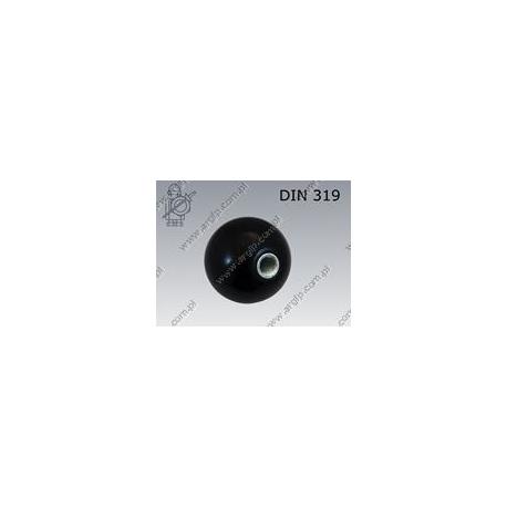 Round knob with insert  M 6×20  zinc plated  DIN 319 E