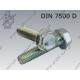 Thread forming screw  M 5×12  zinc plated  ~DIN 7500 DE