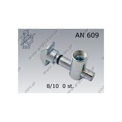 Profiles connector  8/10 0°  zinc plated  AN 609