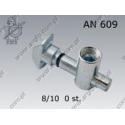 Profiles connector  8/10 0°  zinc plated  AN 609