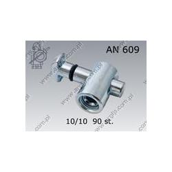 Profiles connector  10/10 90°  zinc plated  AN 609