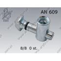 Profiles connector  8/8 0°  zinc plated  AN 609