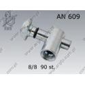 Profiles connector  8/8 90°  zinc plated  AN 609