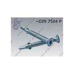 Self drilling screw with wings  Tx ST 4,8×50  fl Zn  DIN 7504 P