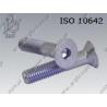 Hex socket CSK head screw  M10×80-010.9 zinc plated  ISO 10642