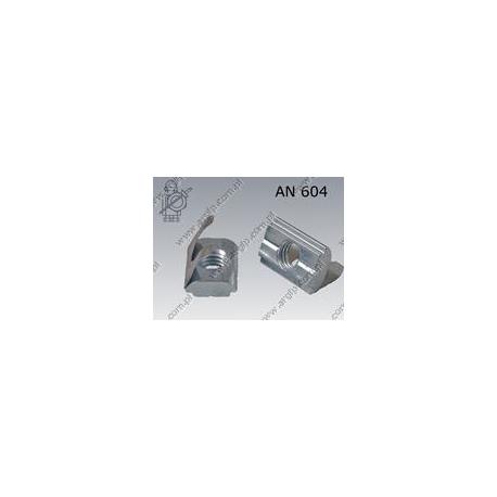 Spring T slot nut  N 8- M 4  zinc plated  AN 604