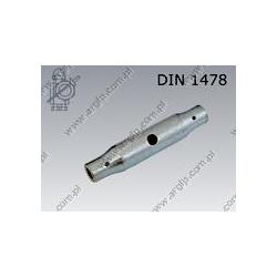 Turnbuckles pipe body  M16  tZn  DIN 1478