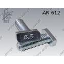 Hammer head bolts for steel profiles  M 8×30-8.8 zinc plated  AN 612