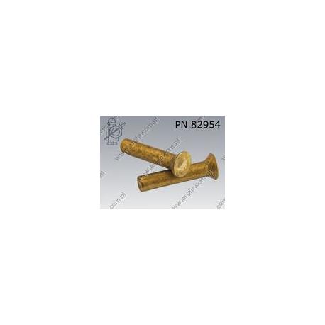 Countersunk head rivet  3× 8-brass   DIN 661