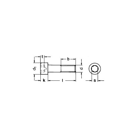 10 Binnenzeskantbout M5 x 25 A2 per 500 stuks
