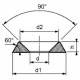 02 Kraalring M3  rvs per 50  stuks