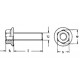 11 Zeskantflensbout M5 x 25 rvs per   stuk