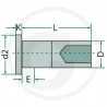 04 Klinknagels, koper 4 x 15 mm