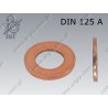 03 Vlakke sluitring M 8   koper per 250