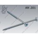 Chipboard screw hardened  Tx 3×35/24  zinc plated  AN 201