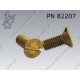 Machine screw CSK head  slotted M 3× 6-brass   PN 82207